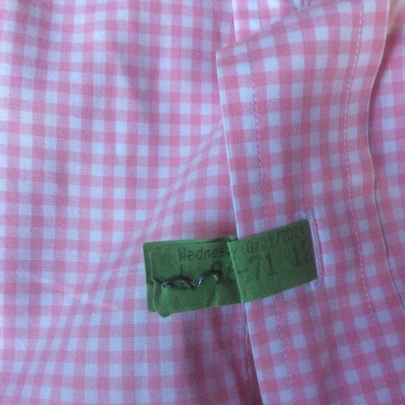 Ralph Lauren Pink & White Gingham Mens Slim Fit Pony Button Down Shirt Size XL - Picture 5 of 6